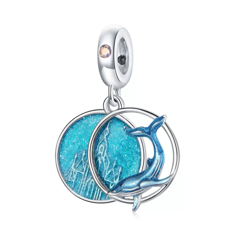 Charm Pendente tipo Pandora Balena subacquea - BSC434 - Immagine del prodotto