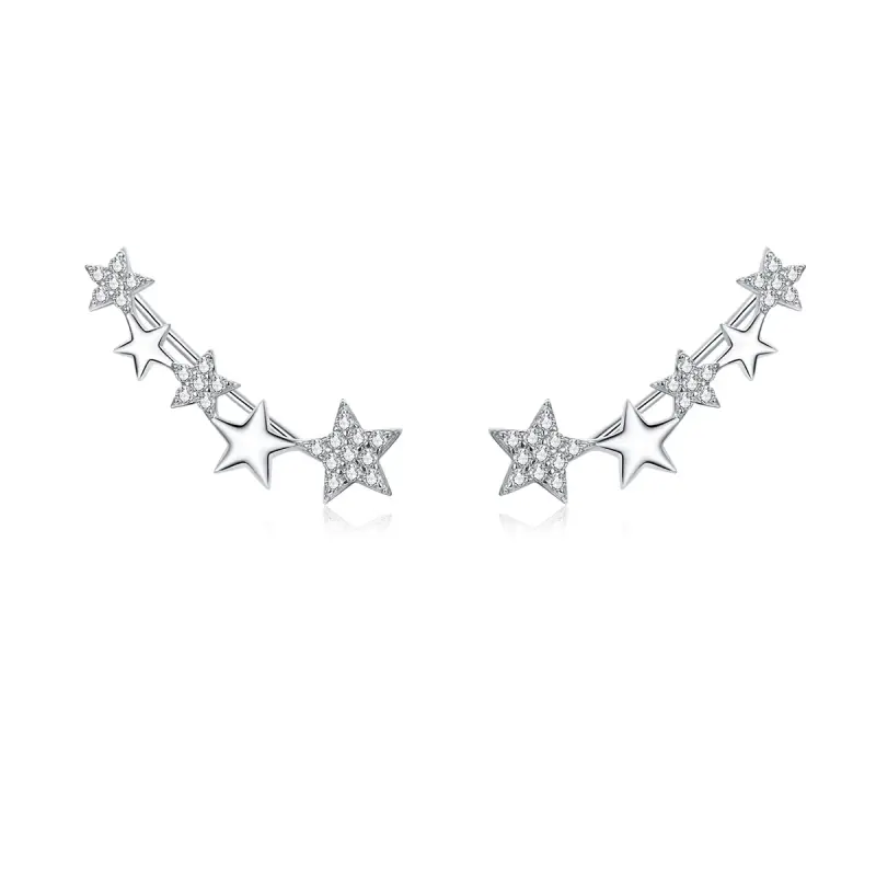 Orecchini a Lobo tipo Pandora Stelle splendenti - BSE351 - Immagine del prodotto