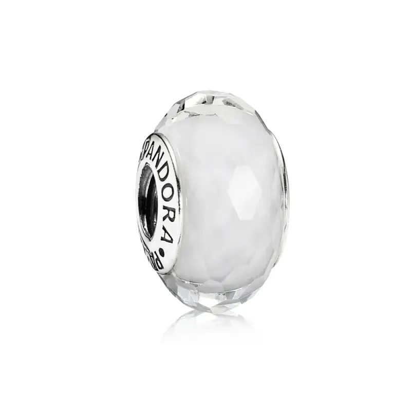 Charm in Vetro di Murano Sfaccettato Bianco - 791070 - Charm | PANDORA - Immagine del prodotto