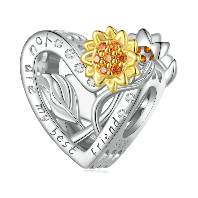 Charm a forma di girasole in stile Pandora - BSC839 - Immagine del prodotto