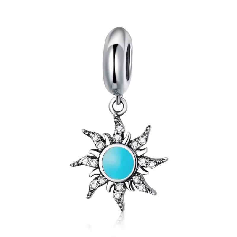 Charm Pendente tipo Pandora Sole Blu - SCC1068 - Immagine del prodotto