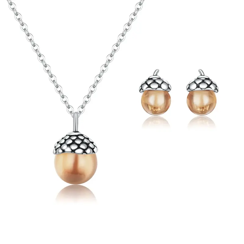Parure di gioielli tipo Pandora Ghiande splendenti - SET019 - Immagine del prodotto
