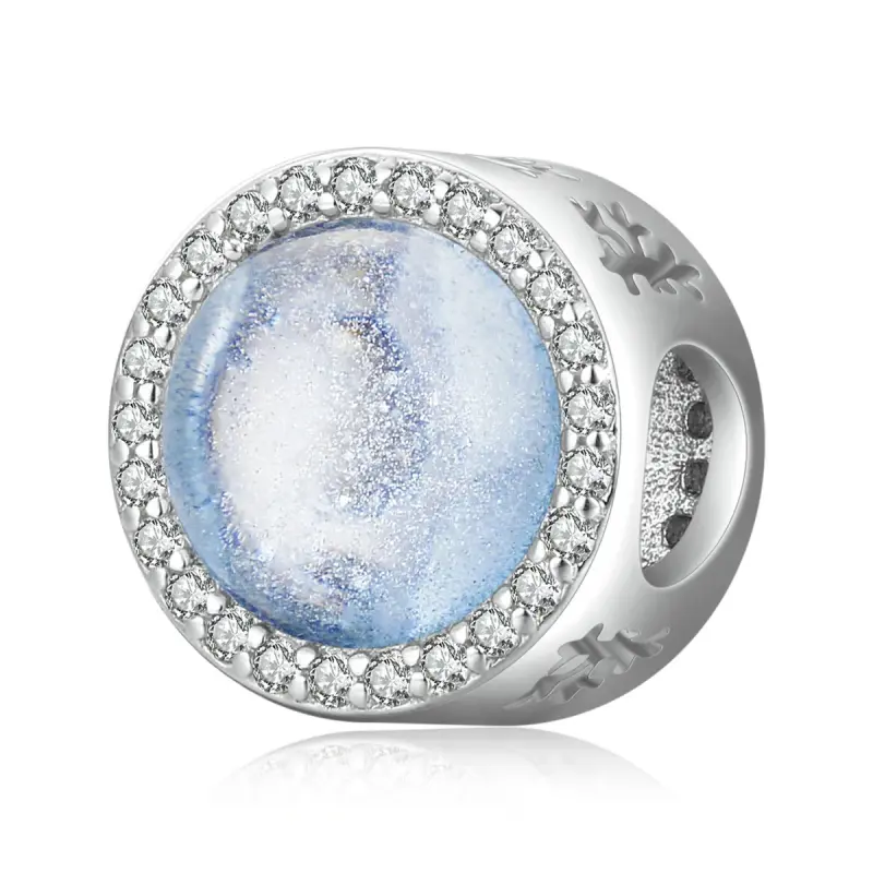 Charm tipo Pandora Neve alla vigilia di Natale - SCC2040 - Immagine del prodotto