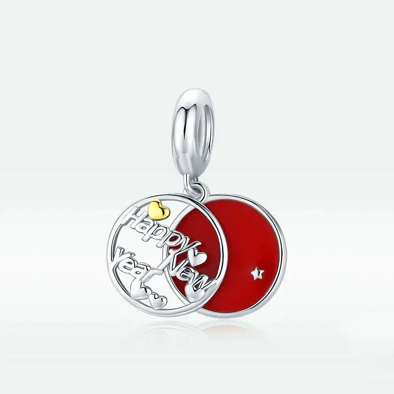 Charm Pendente tipo Pandora Buon Anno - SCC1718 - Immagine del prodotto