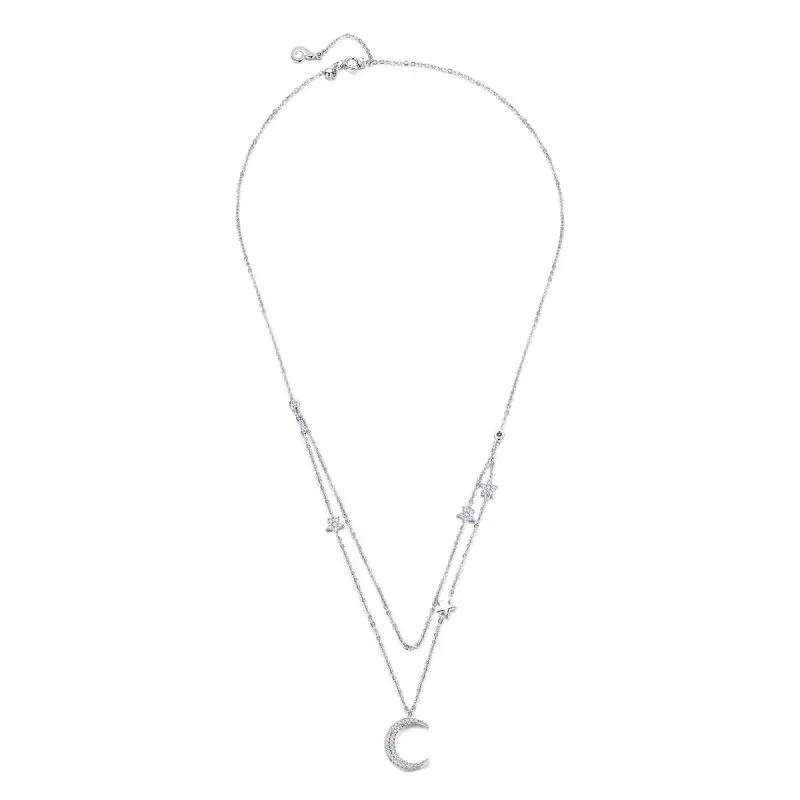 Collana tipo Pandora Luna e stelle - BSN038 - Immagine del prodotto