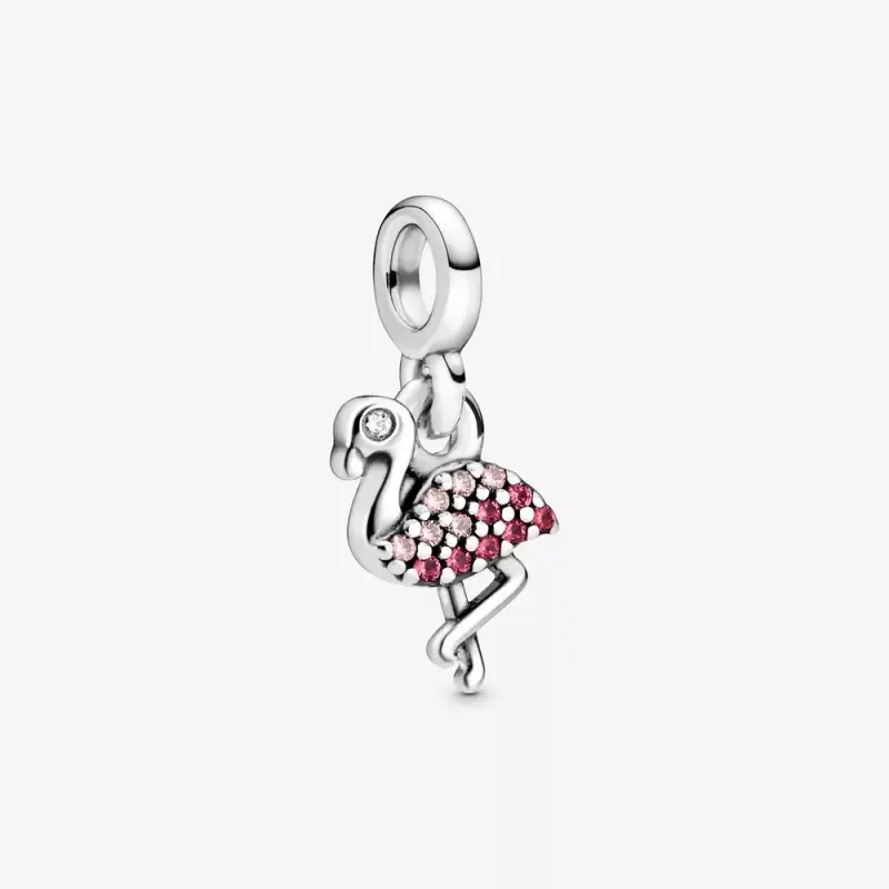 Mini Charm pendente PANDORA Il mio fenicottero rosa - 798982C01 - Immagine del prodotto