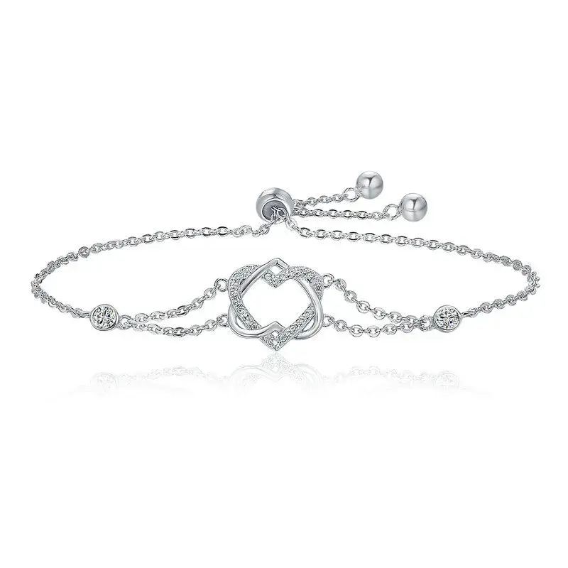 Bracciale tipo Pandora Cardiogramma d'amore - SCB022 - Immagine del prodotto
