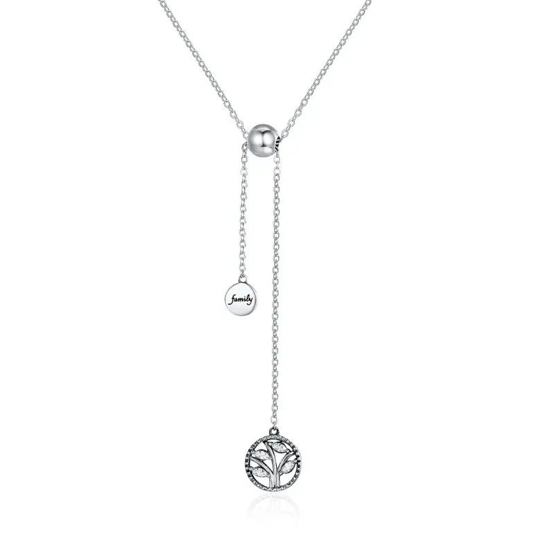 Collana tipo Pandora Albero genealogico e casa - SCN106 - Immagine del prodotto