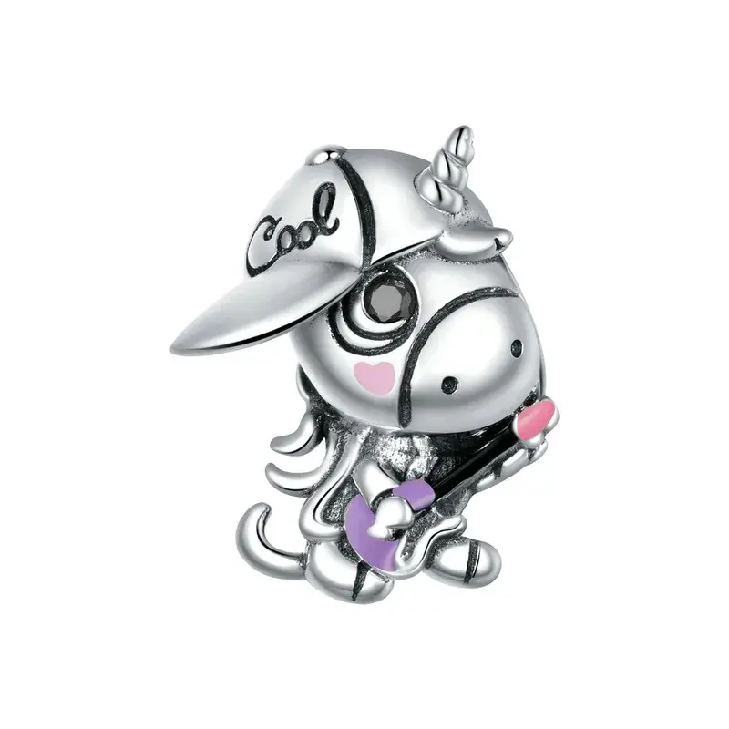 Charm tipo Pandora unicorno di roccia - SCC1630 - Immagine del prodotto