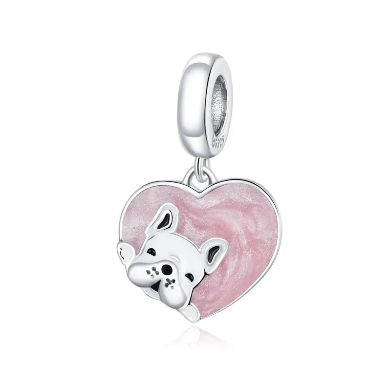 Charm Pendente tipo Pandora Cucciolo con amore - BSC360 - Immagine del prodotto