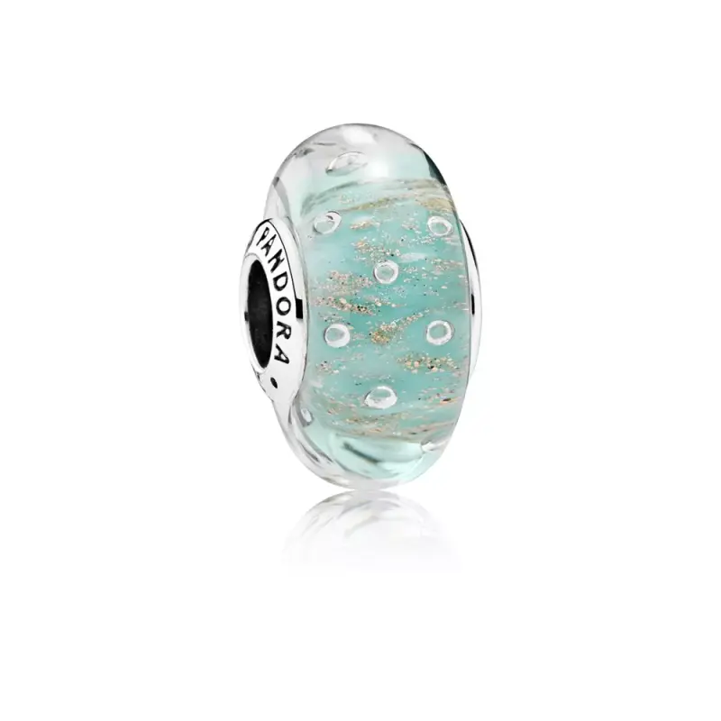 Charm Vetro di Murano Color Menta Scintillante - Pandora IT - Immagine del prodotto