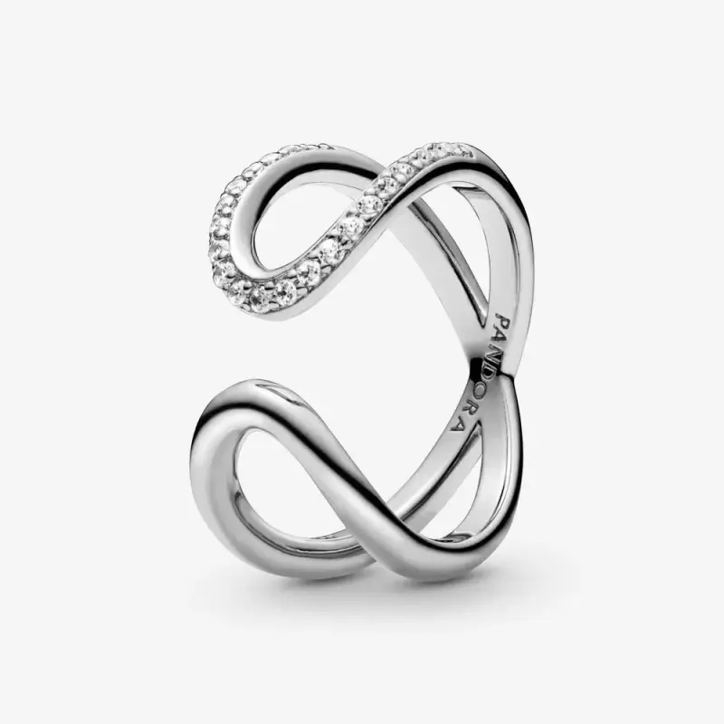 Anello PANDORA Wrapped Open Infinity - 188882C02 - Immagine del prodotto