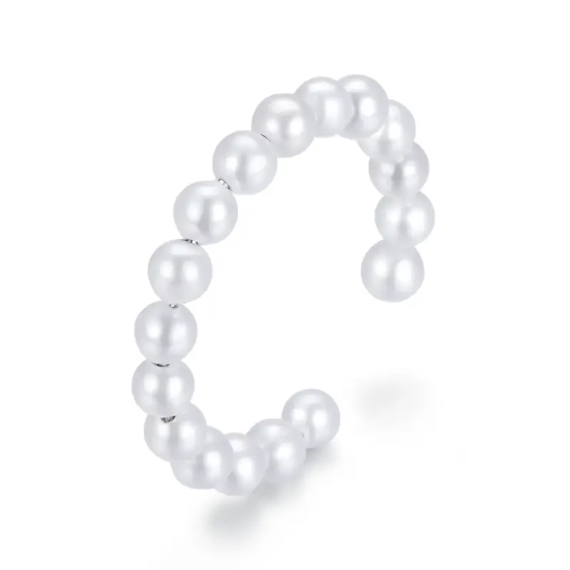 Orecchio Clip tipo Pandora semplice perla - SCE1010 - Immagine del prodotto