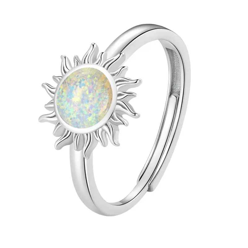 Anello Pandora Style con Opale a forma di Sole - BSR398 - Immagine del prodotto