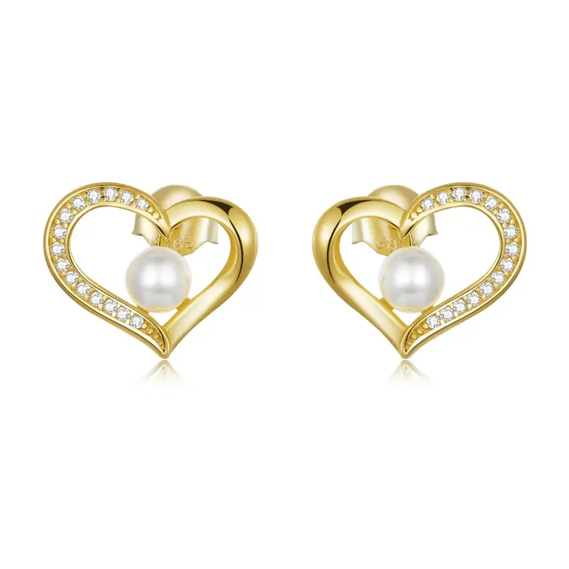 Orecchini a Lobo tipo Pandora Perline Love Shell - Semplice - BSE550-B - Immagine del prodotto