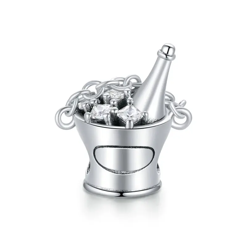 Charm tipo Pandora Secchio di Champagne - SCC1687 - Immagine del prodotto