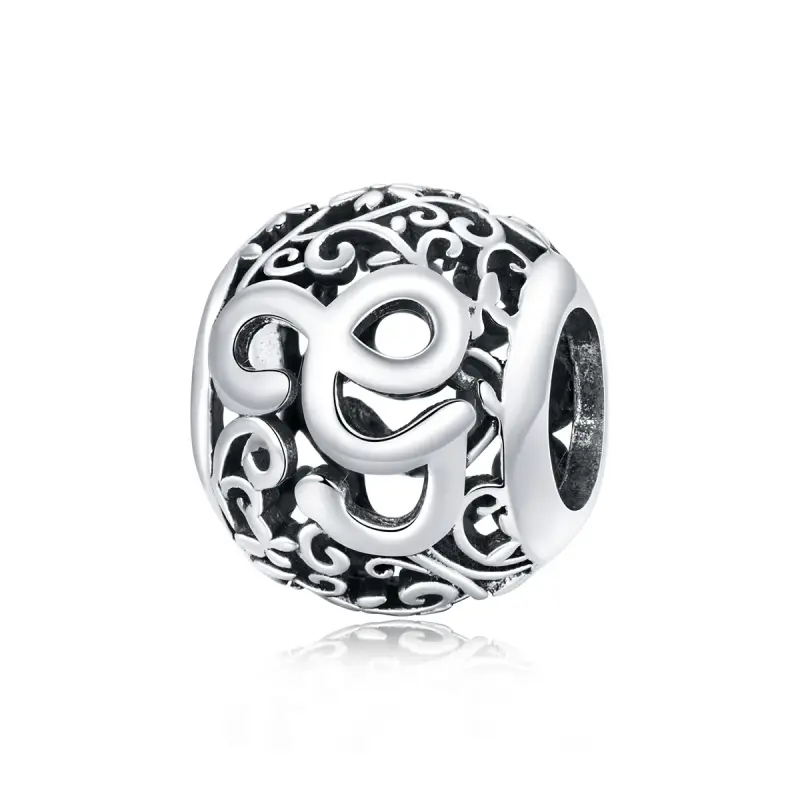 Charm tipo Pandora Openwork Fiore Lettera G - SCC1444-G - Immagine del prodotto