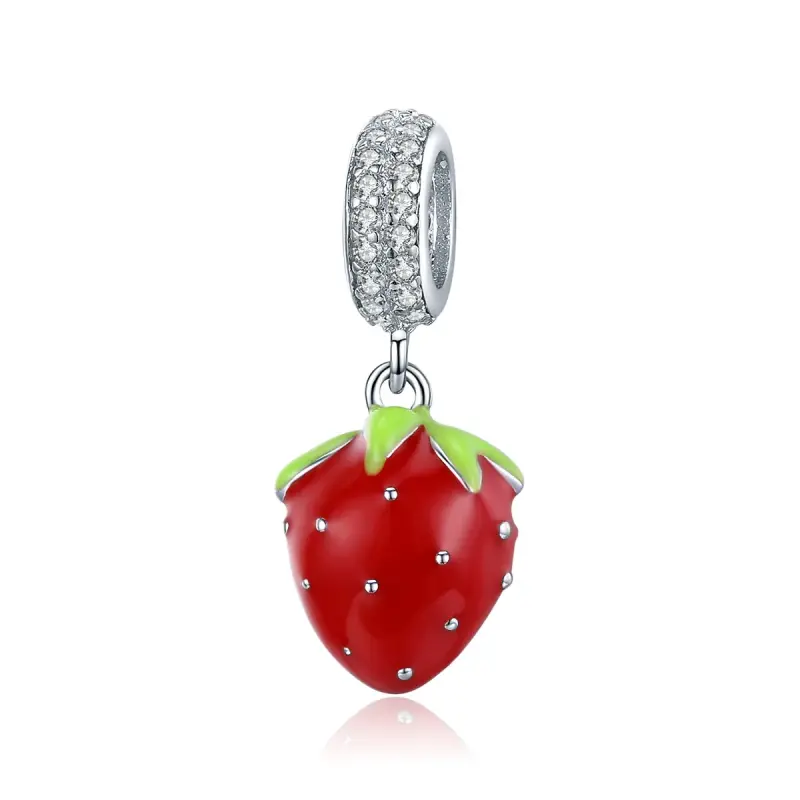 Charm Pendente tipo Pandora Fragola carina - SCC1537 - Immagine del prodotto
