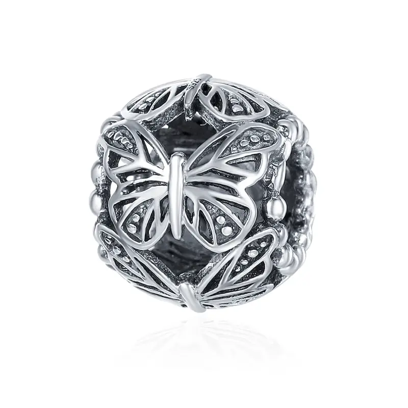 Charm tipo Pandora Farfalla d'epoca - SCC491 - Immagine del prodotto