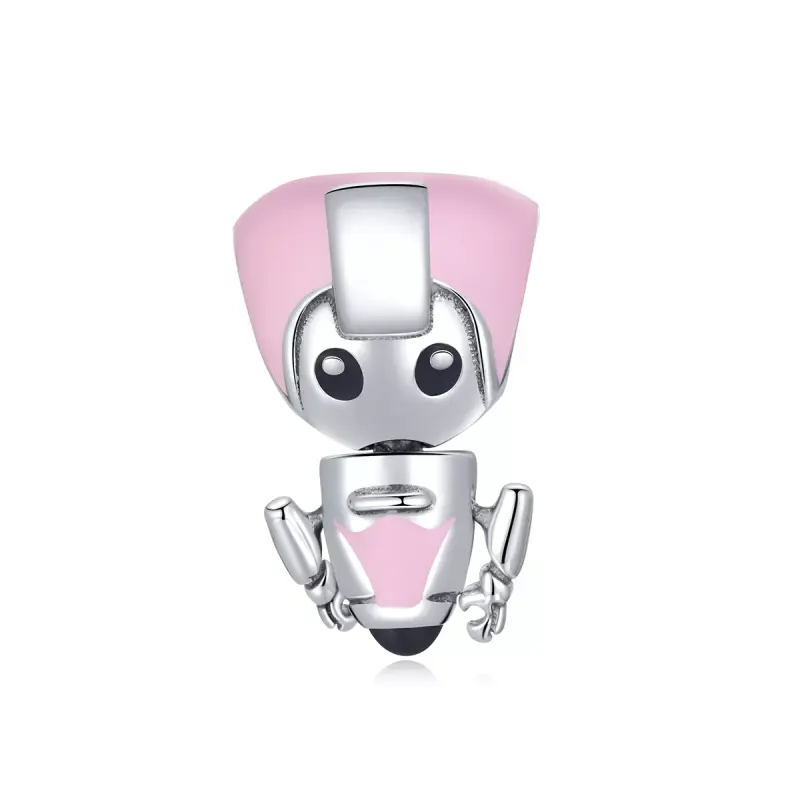 Charm tipo Pandora Baby robot rosa - SCC1774 - Immagine del prodotto