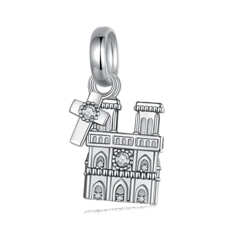 Pendente Notre Dame de Paris in stile PANDORA - SCC2873 - Immagine del prodotto