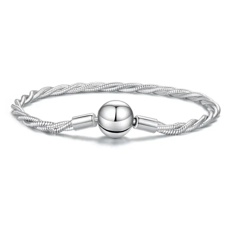 Bracciale intrecciato PANDORA a catena con chiusura a sfera - BSB228 - Immagine del prodotto