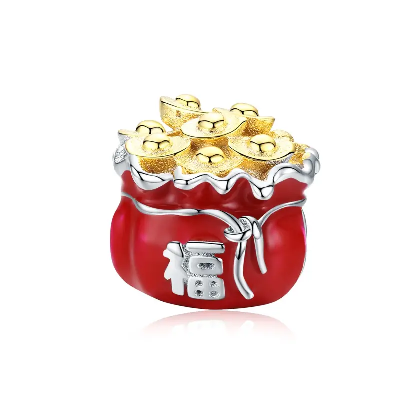 Charm tipo Pandora Borsa fortunata - BSC100 - Immagine del prodotto