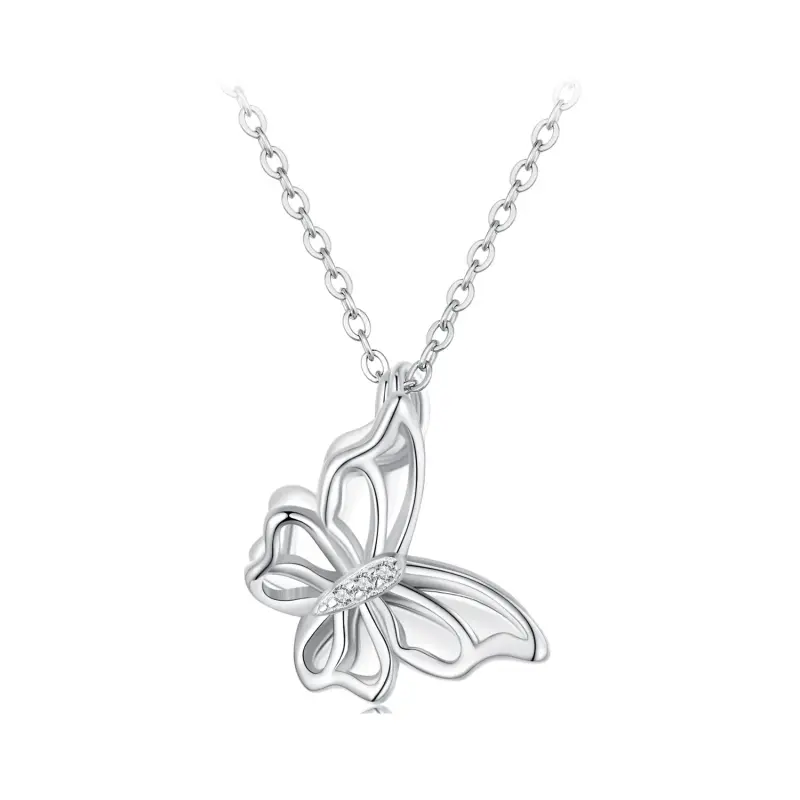 Collana a farfalla in stile Pandora - BSN321 - Immagine del prodotto