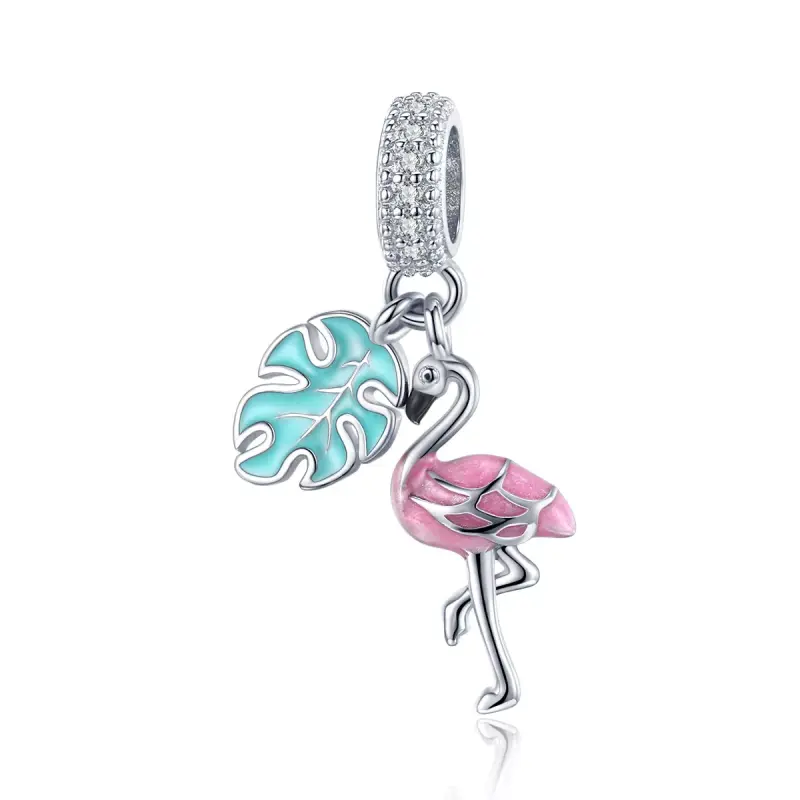 Charm Pendente tipo Pandora Fenicottero - BSC277 - Immagine del prodotto