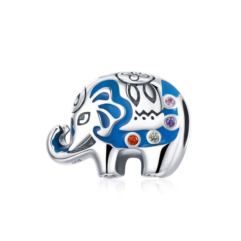Charm tipo Pandora Elefante adorabile colorato - SCC1821 - Immagine del prodotto