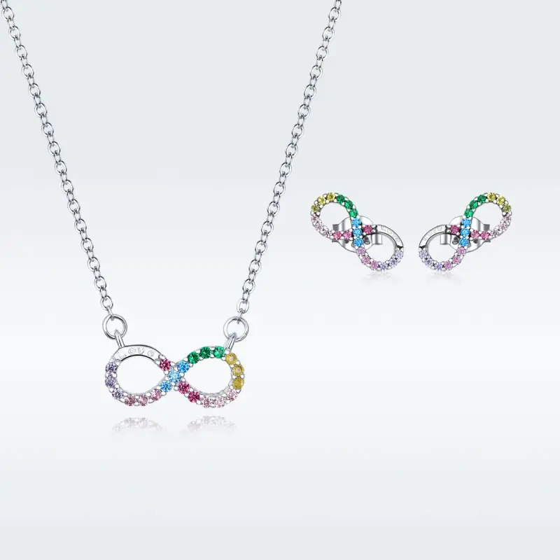 Parure di gioielli tipo Pandora Infinito - SET021 - Immagine del prodotto