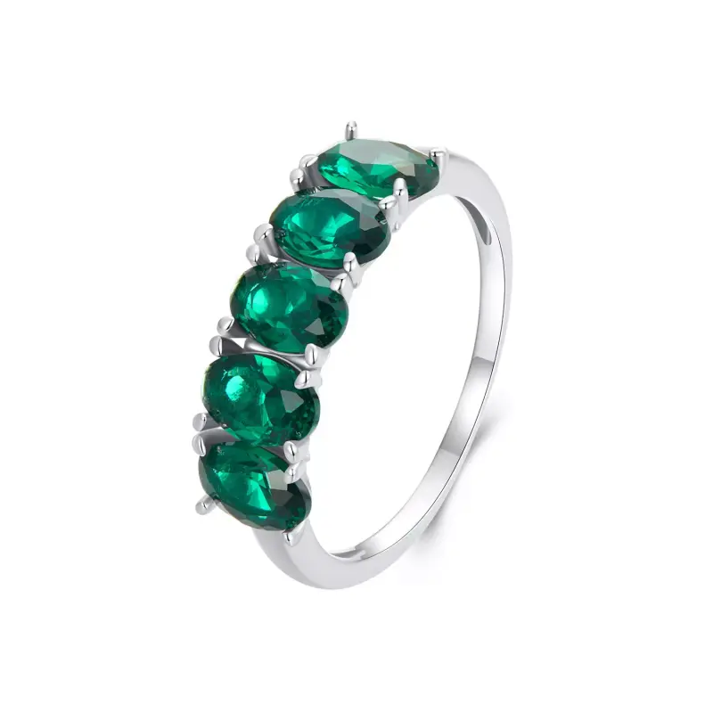 Anello in zirconio verde lussuoso stile PANDORA - BSR522 - Immagine del prodotto