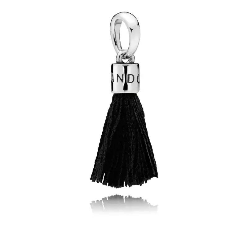 Charm pendenti PANDORA, charm pendente nappa nera, 797212CBK - Immagine del prodotto