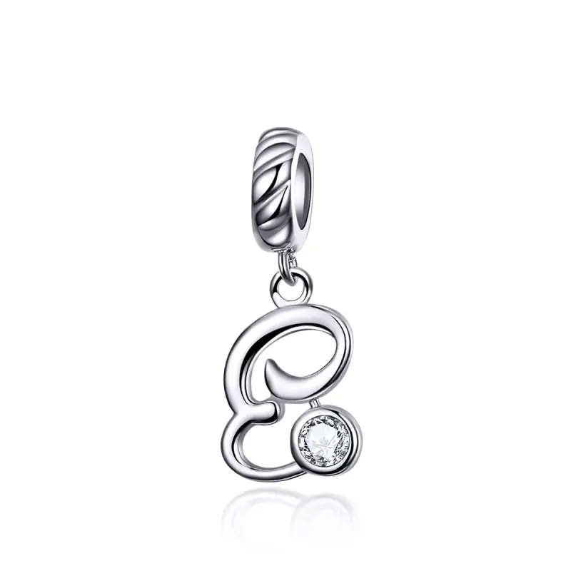 Charm Pendente tipo Pandora Lettera E - SCC1183-E - Immagine del prodotto