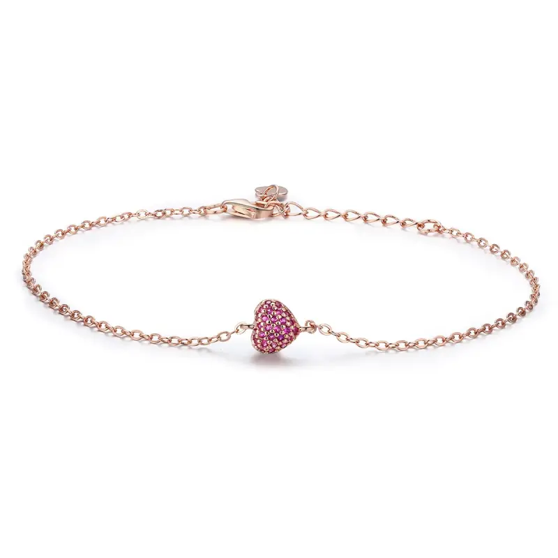 Bracciale tipo Pandora Cuore elegante - SCB050 - Immagine del prodotto