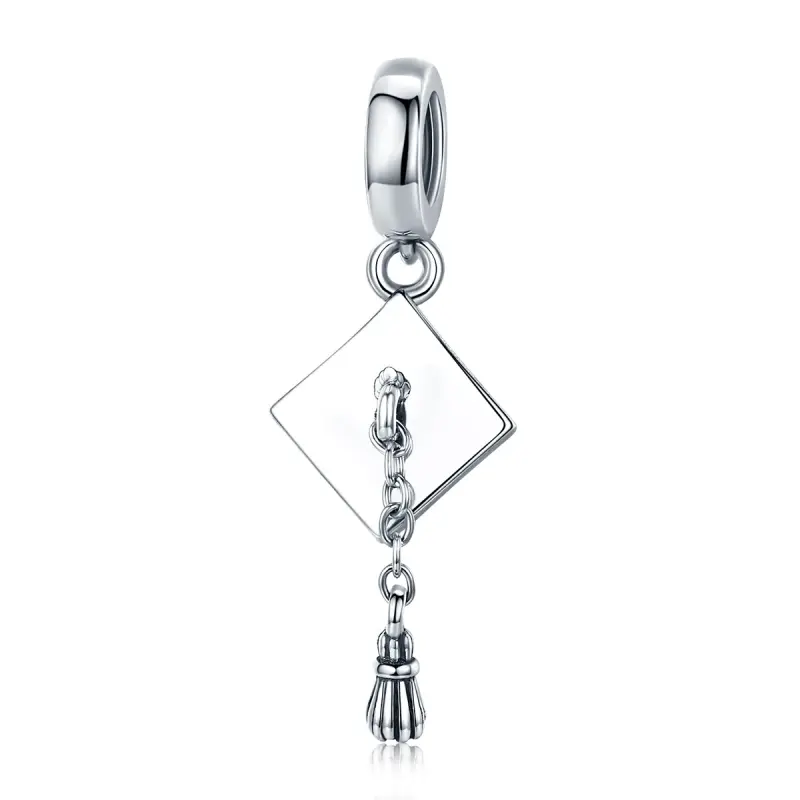 Charm Pendente tipo Pandora Berretto da trench di laurea - SCC459 - Immagine del prodotto