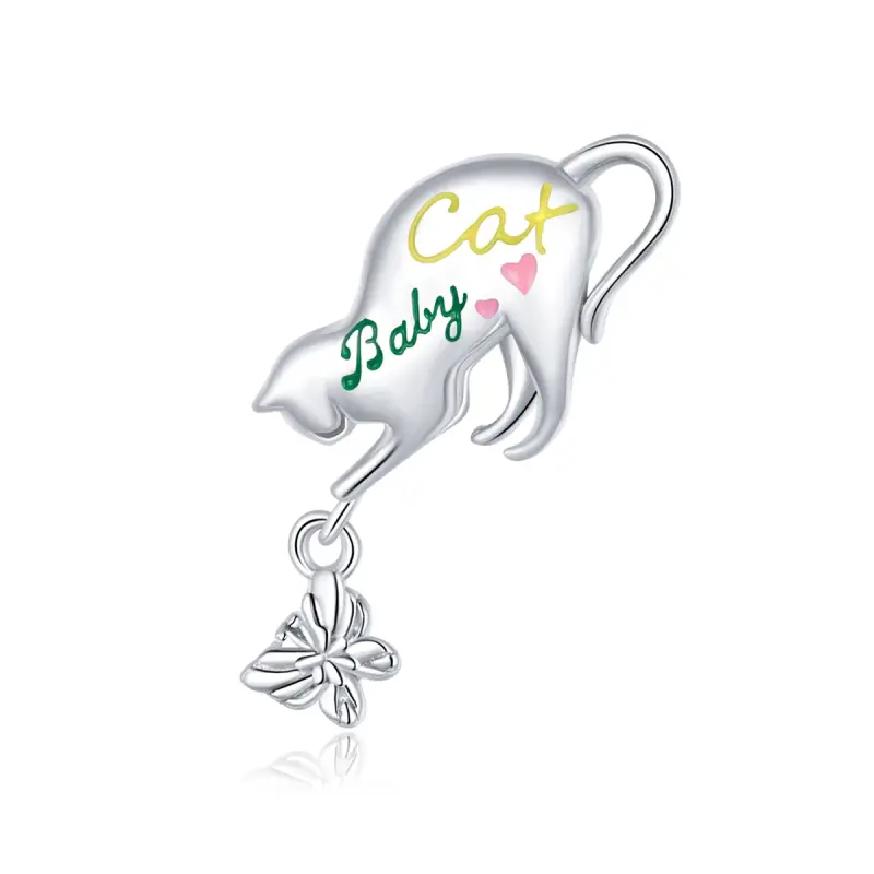 Charm tipo Pandora Gatto cattivo - SCC1678 - Immagine del prodotto