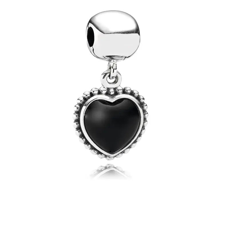 Clip Cuore Nero - 791046ON - Charm | PANDORA - Immagine del prodotto