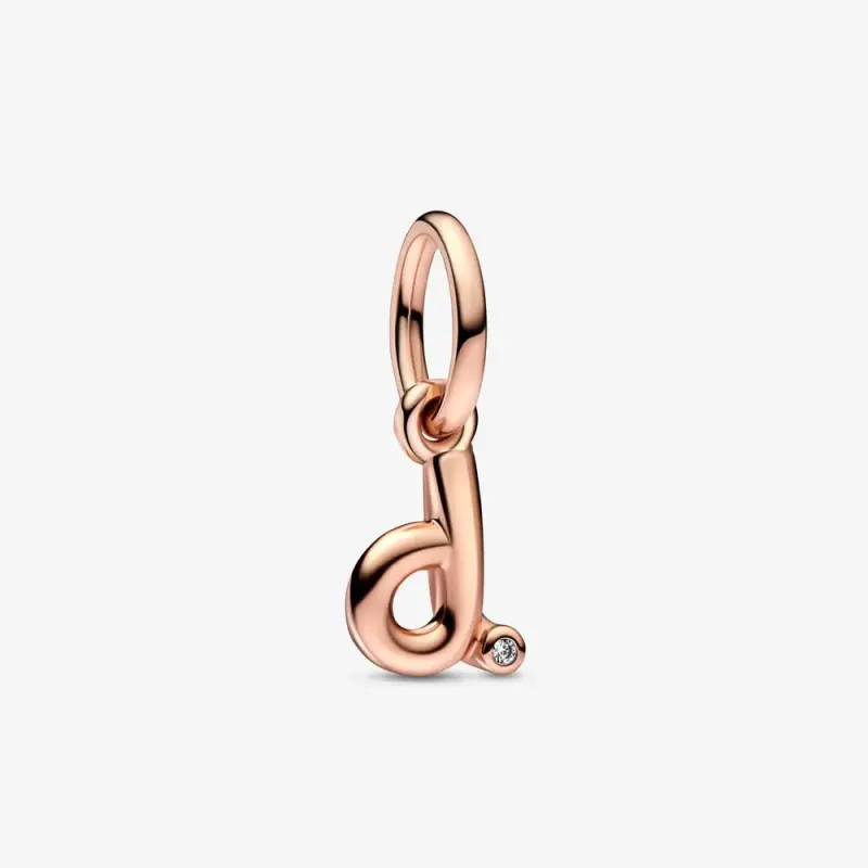 PANDORA Lettera D Ciondolo a Goccia Alfabeto D Script - 782534C01 - Immagine del prodotto