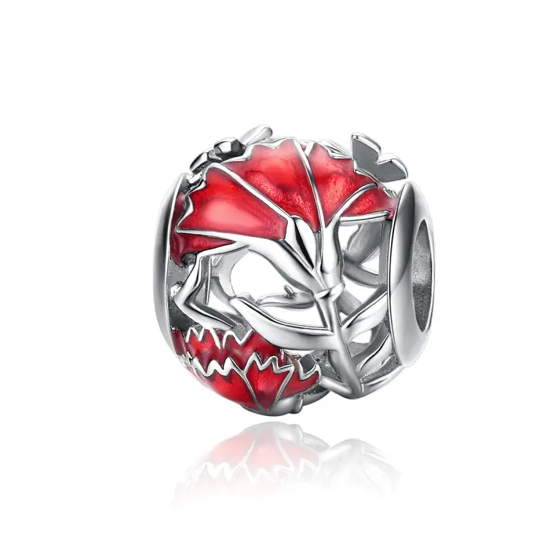 Charm tipo Pandora Garofano - BSC097 - Immagine del prodotto