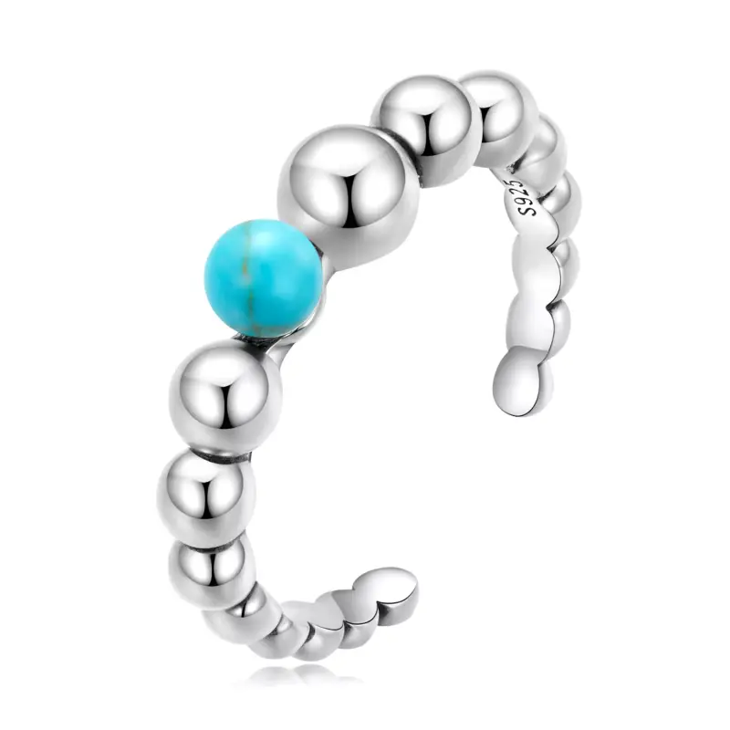 Anello aperto tipo Pandora Fagioli Turchesi - SCR833 - Immagine del prodotto