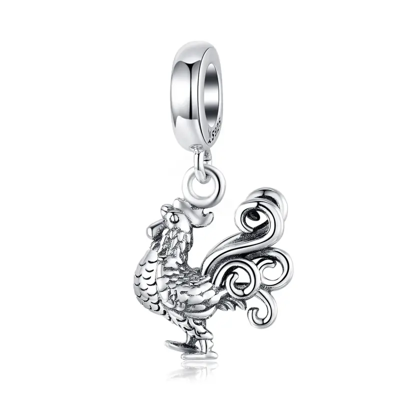 Charm Pendente tipo Pandora Gallo coraggioso - SCC1337 - Immagine del prodotto