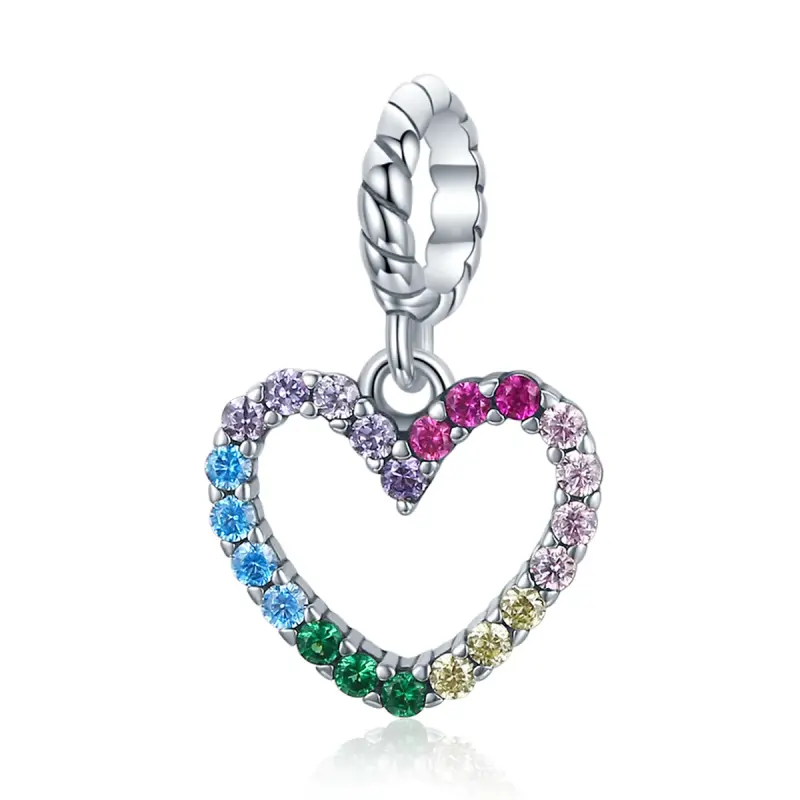 Charm Pendente tipo Pandora Amore arcobaleno - SCC1851 - Immagine del prodotto