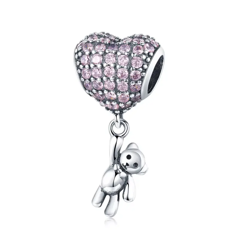 Charm tipo Pandora Orso e palloncino - SCC1054 - Immagine del prodotto