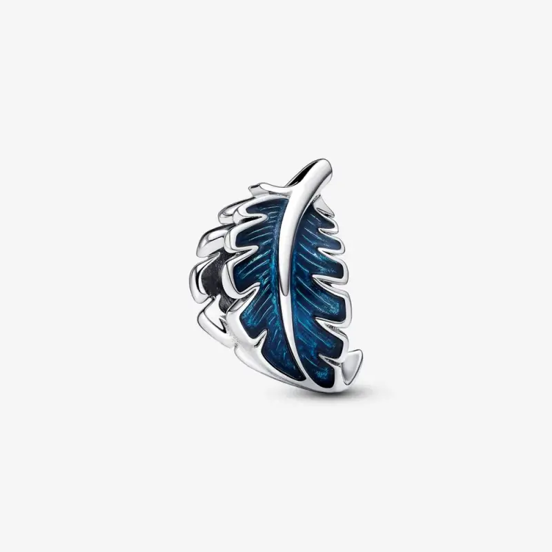 PANDORA Piuma Curva Charm Blu - 792576C01 - Immagine del prodotto