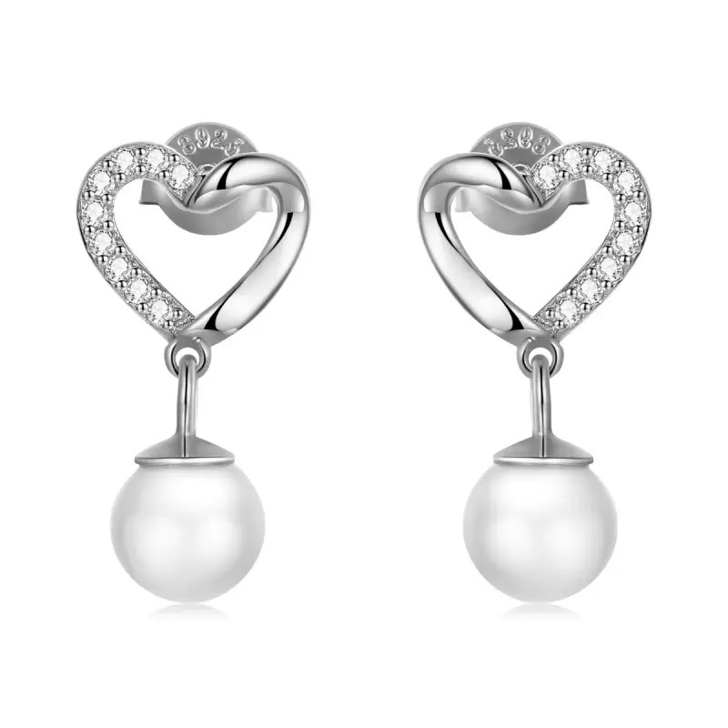 Orecchini a Lobo tipo Pandora Love Shell Beads-Elegante - BSE552 - Immagine del prodotto