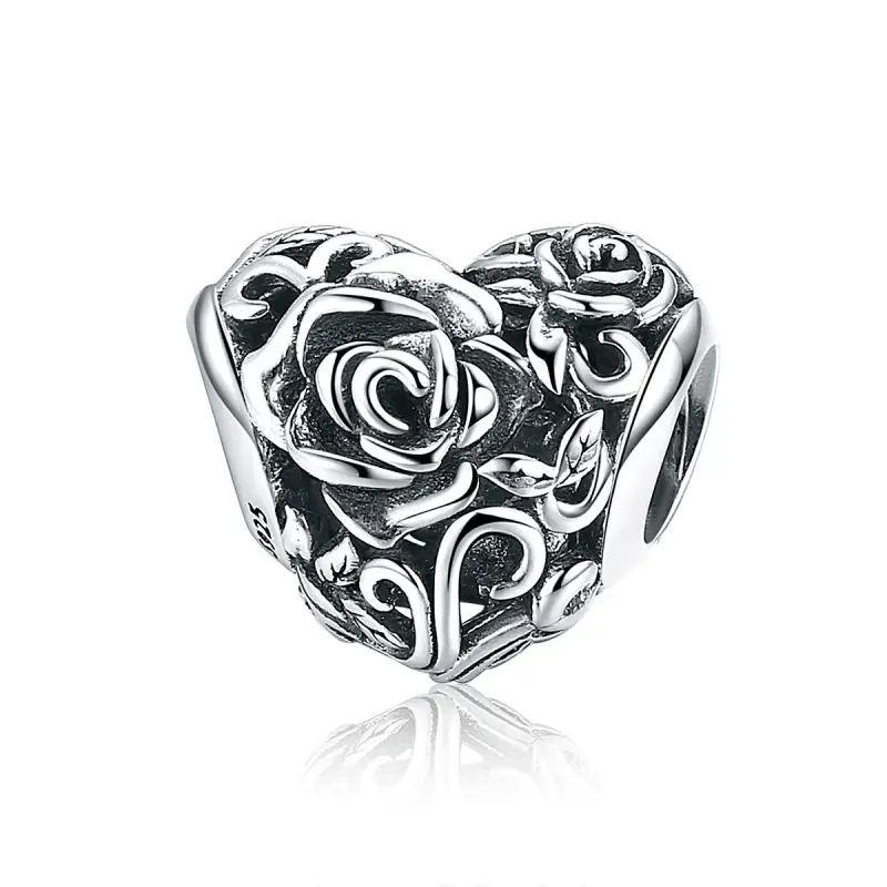 Charm tipo Pandora Rosa gentile - SCC790 - Immagine del prodotto