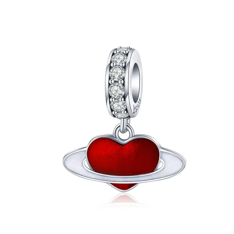 Charm Pendente tipo Pandora Pianeta d'amore - SCC1165 - Immagine del prodotto