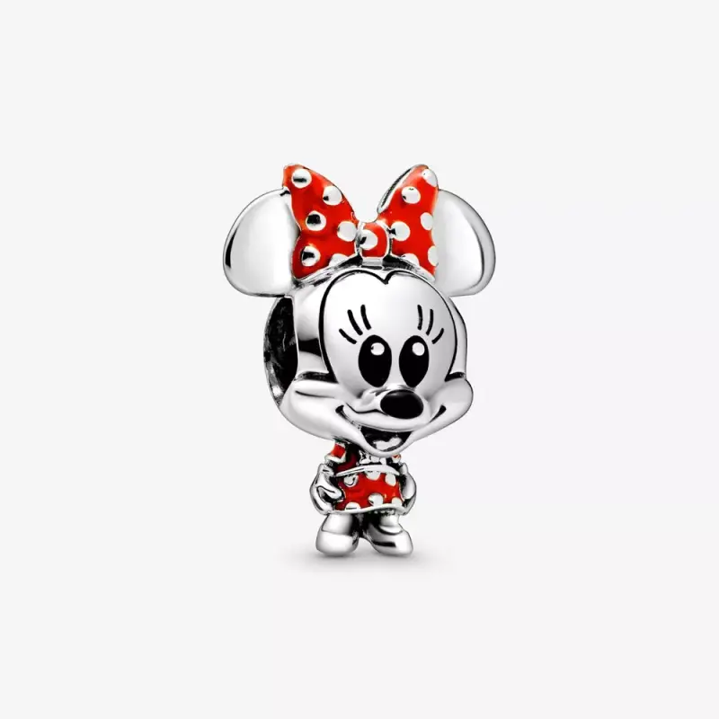 Disney, Charm Minnie con abito e fiocco a pois - 798880C02 - Immagine del prodotto