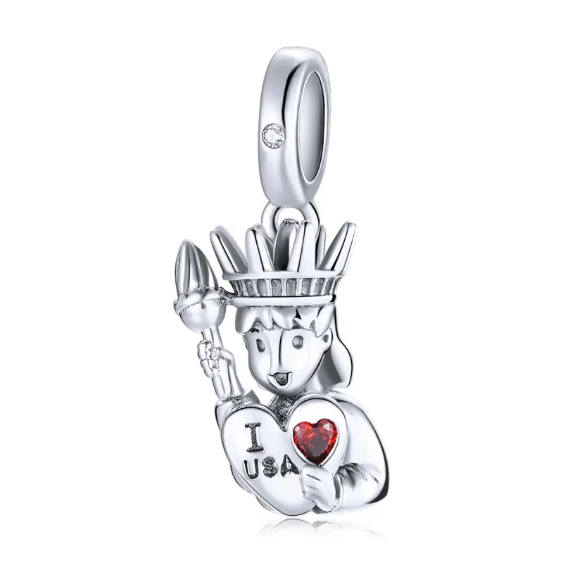 Charm Pendente tipo Pandora Amo gli Stati Uniti - SCC1883 - Immagine del prodotto